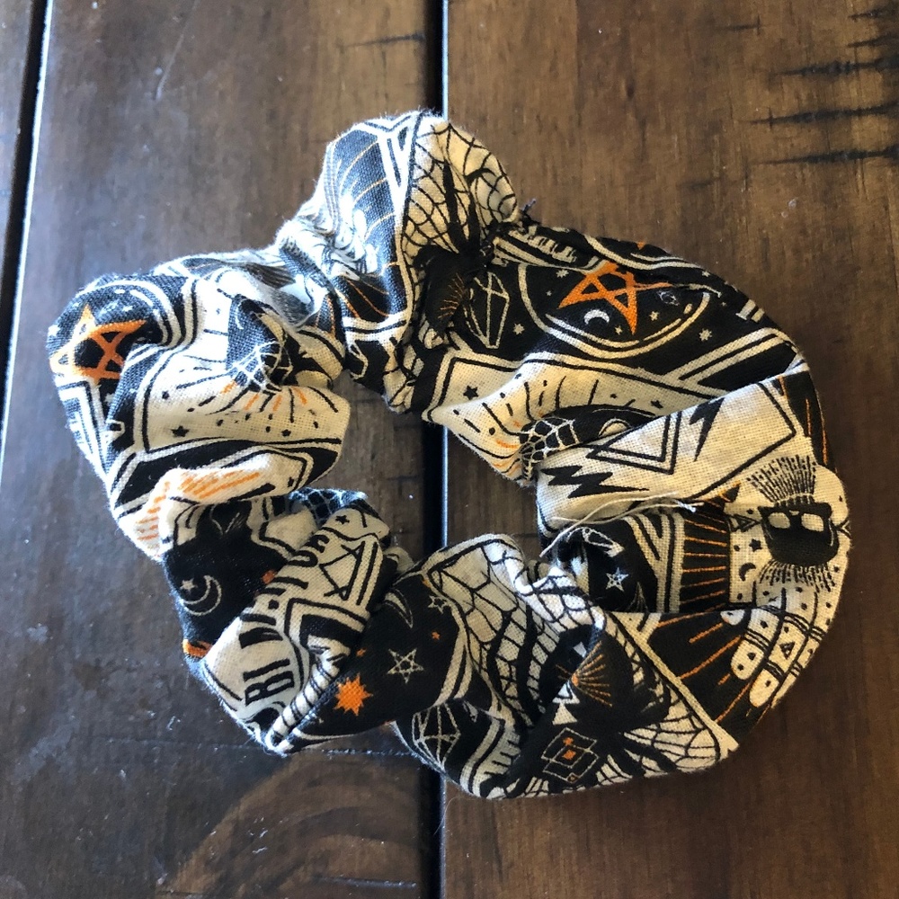 Handmade Halloween Tarot Card Scrunchy